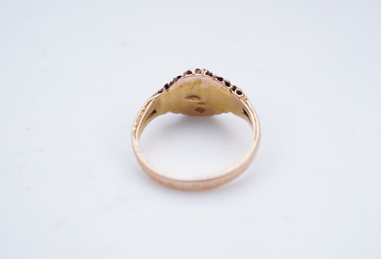 A Victorian paste and seed pearl ring, mid 19th century